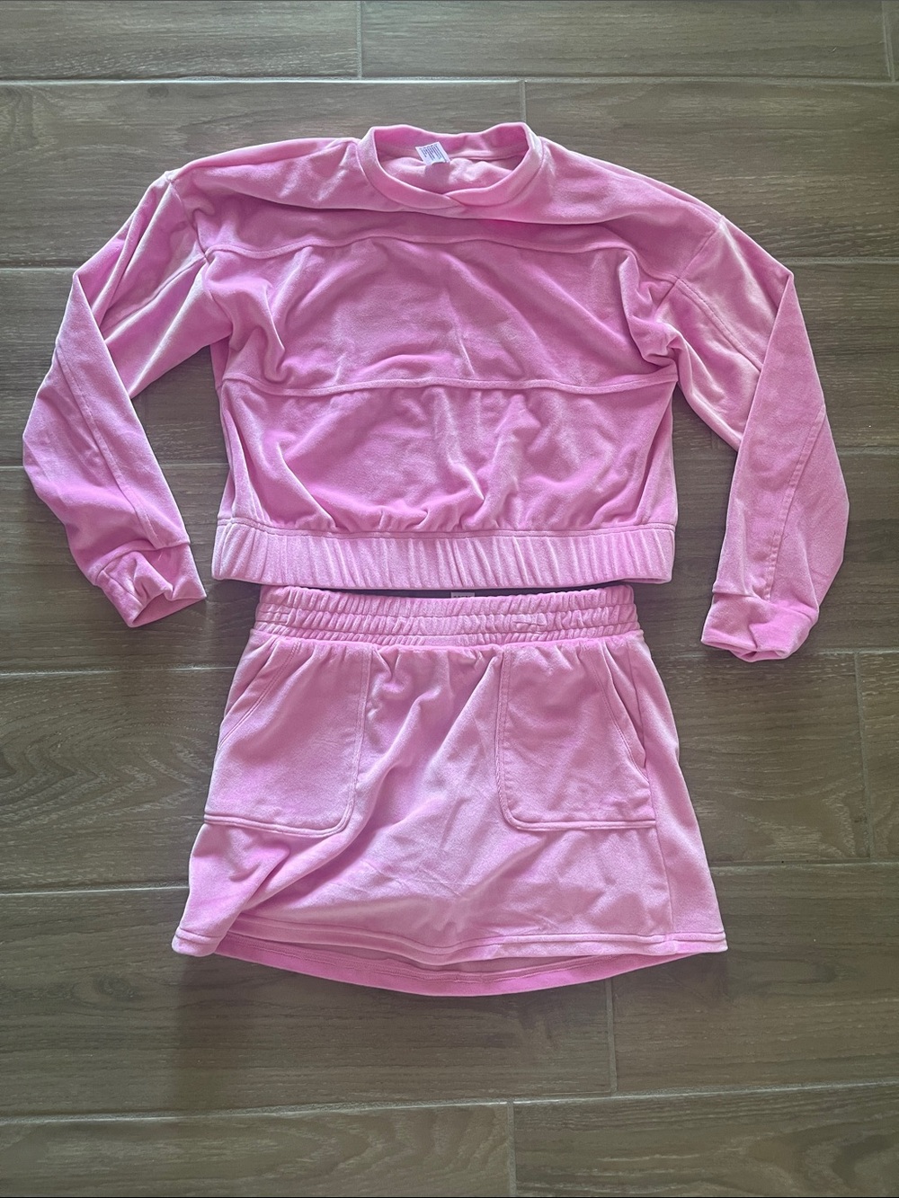 90 Degree By Reflex Pink Girls Matching Sweatshirt and Skirt Set